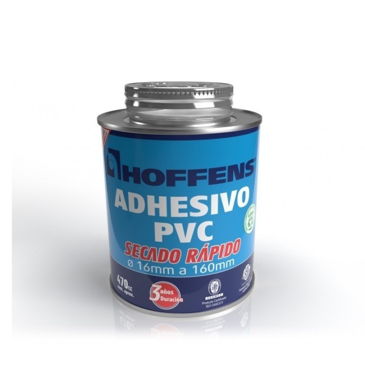 Adhesivo PVC Hoffens Lata - Secado Rápido 470 CC.